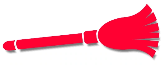Roter Schmutzfahnder-Besen